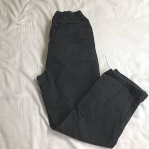 Black high-waisted pants wide leg